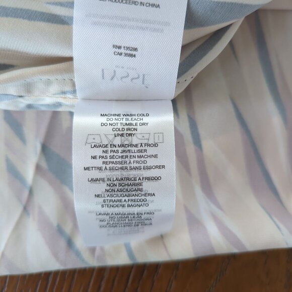 Lysse New‎ York Womens Tunic XL Abstract Print wht grss beige tan Lightweight - Picture 9 of 16